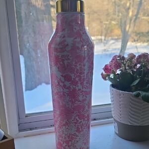 Lilly Pulitzer Pink Floral Water Bottle